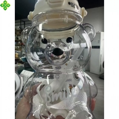 小熊水杯夏季卡通便携儿童塑料吸管杯可爱大容量杯子网红随手杯