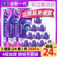 维达卷纸卫生纸家用实惠装立体美有芯大卷筒纸棉韧厕所纸手纸(2...